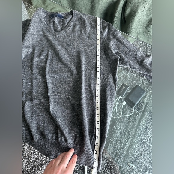 J Crew Medium Grey V Neck Sweater - Picture 2 of 5
